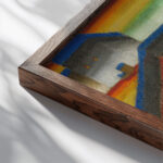 Bahndamm 1922 Arthur Segal close up dark wood mockup