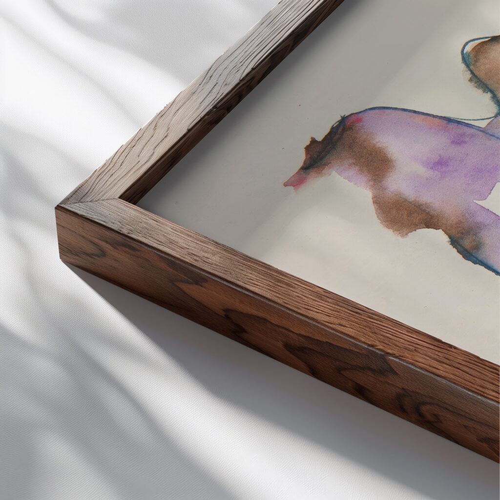 Balalajka 1950 Marian Kopf close up dark wood mockup