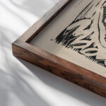 Balance ca. 1898 Arthur Bowen Davies close up dark wood mockup