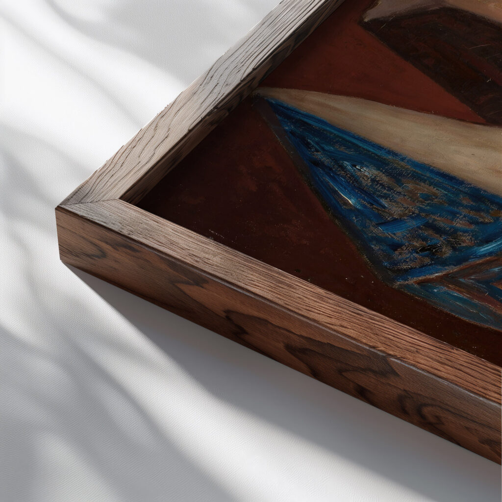 Ball 1931 Tadeusz Makowski close up dark wood mockup