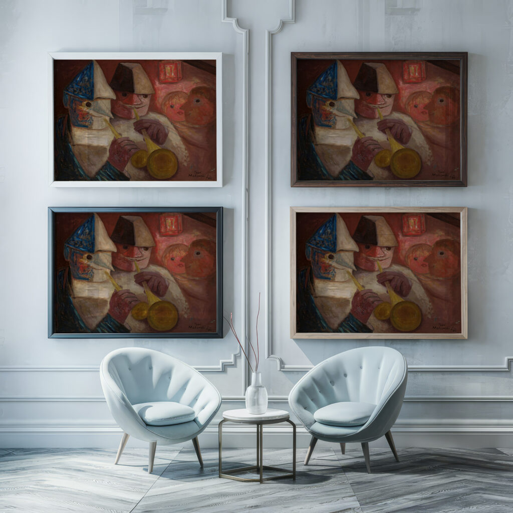 Ball 1931 Tadeusz Makowski framed posters mockup