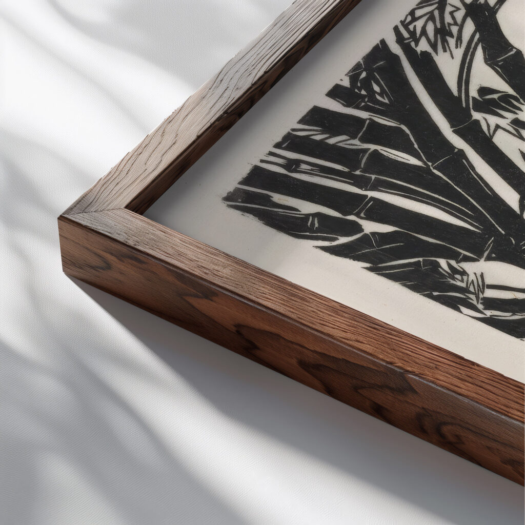 Bamboe 1920 Johannes Frederik Engelbert ten Klooster close up dark wood mockup