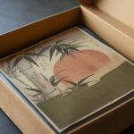 Bamboo and rising sun 1829 Utagawa Kunimaru video mockup