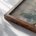 Band concert 1901 Joseph Pennell close up dark wood mockup