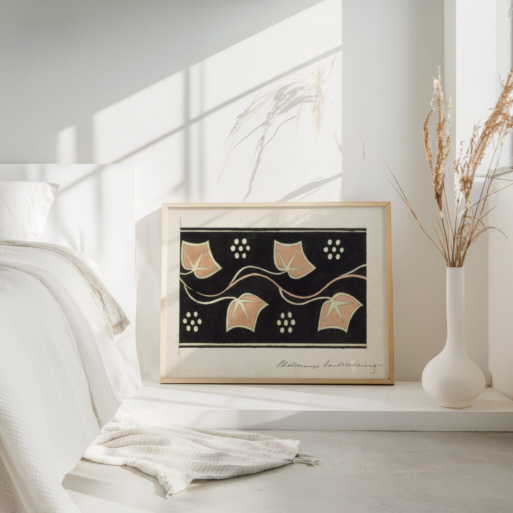 Bandversiering met bladeren 1890 Johanna van de Kamer 4 mockup