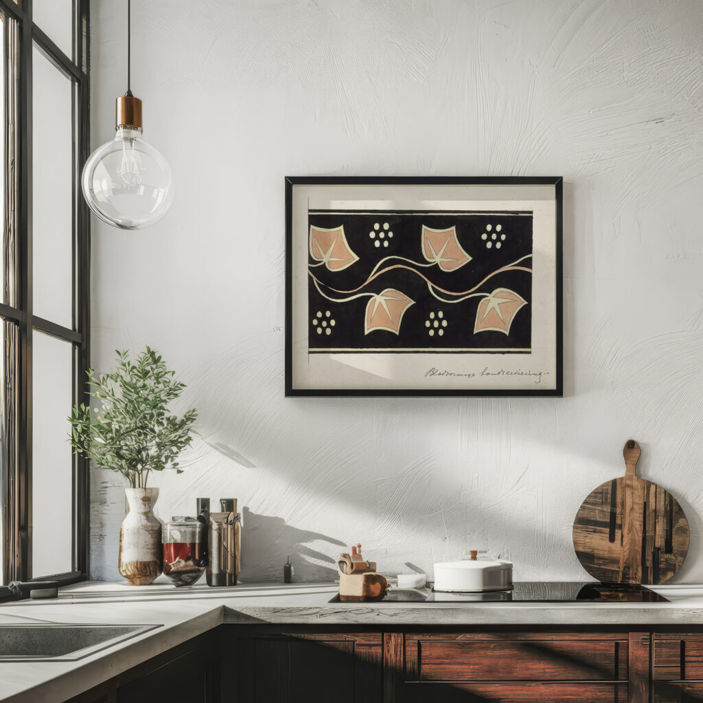 Bandversiering met bladeren 1890 Johanna van de Kamer 6 mockup