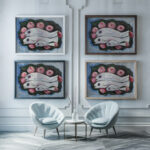 Banquet in Silence 1935 and 1936 Marsden Hartley framed posters mockup