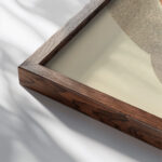 Baranga the tree frog 1929 Pierre Pinsard close up dark wood mockup