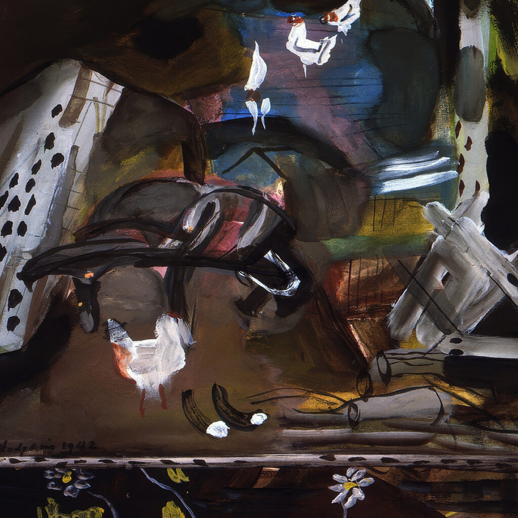 Barn interior Dolaucothy 1942 Frances Hodgkins 8 mockup