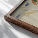 Bathing Women 1917 Edvard Munch close up dark wood mockup