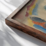 Bathing beach Charles Demuth close up dark wood mockup