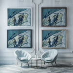 Bauer mit Pferdeschlitten 1927 Ernst Ludwig Kirchner framed posters mockup