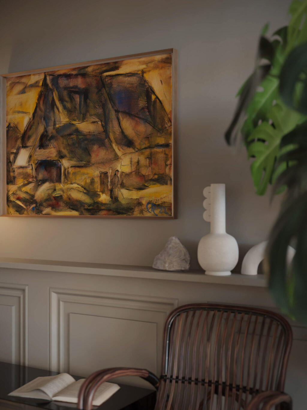 Bauernhaus in Holstein 1922 Christian Rohlfs video mockup