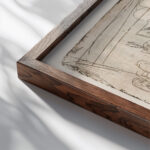 Bauerntanz in der Sennhutte 1920 Ernst Ludwig Kirchner close up dark wood mockup