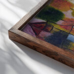 Baum und Architektur–Rhythmen Tree and Architecture–Rhythms 1920 Paul Klee close up dark wood mockup