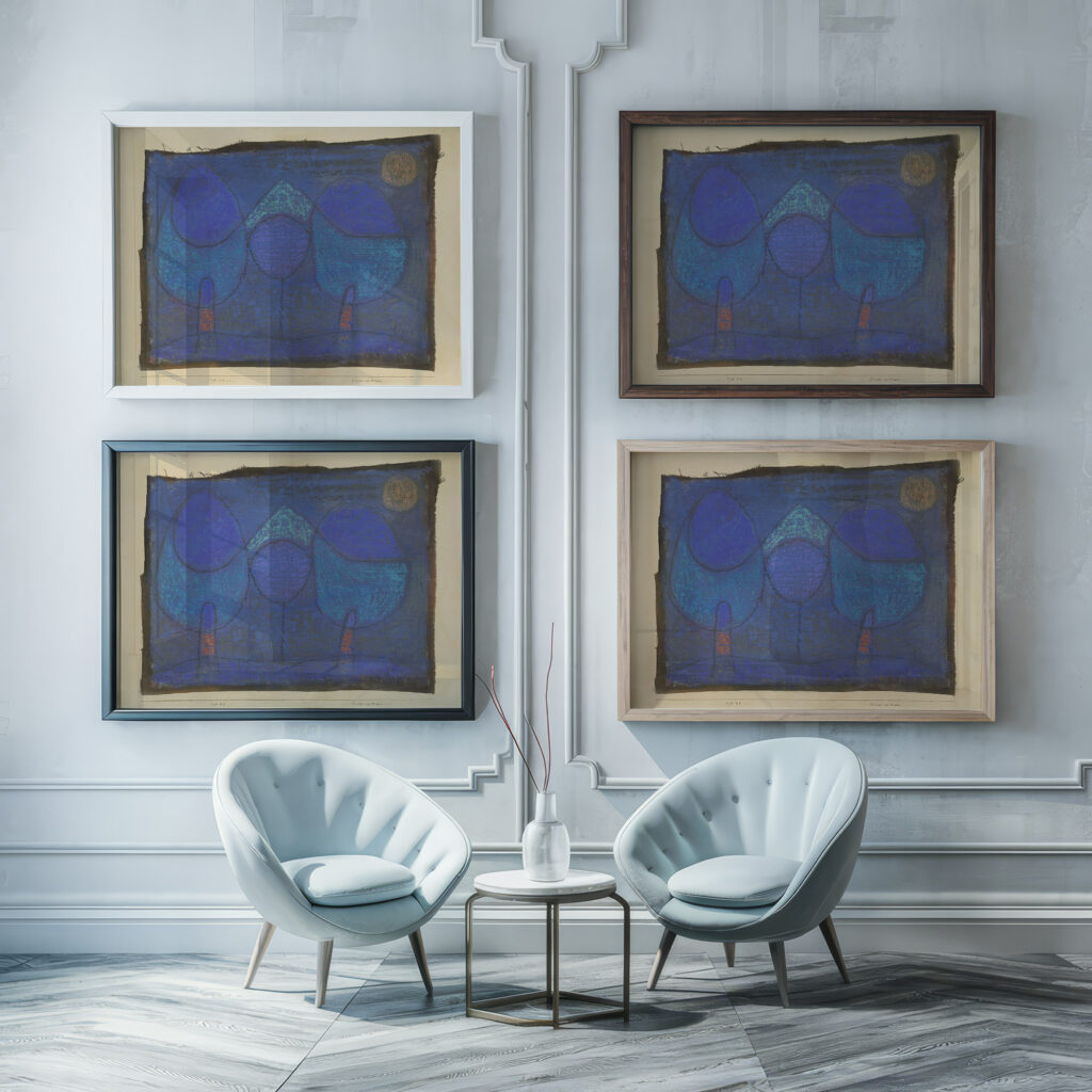 Baume am Wasser 1933 Paul Klee framed posters mockup