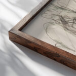 Baumgruppe in Konigstein 1916 Ernst Ludwig Kirchner close up dark wood mockup