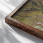 Bauplatz der I. G. Farben 1928 Pauline Kowarzik 3 close up dark wood mockup