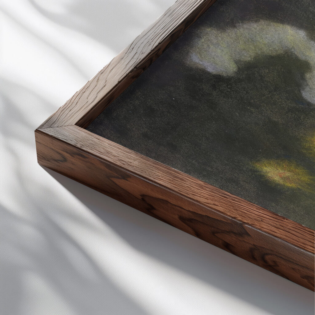 Bauplatz der I. G. Farben 1929 Pauline Kowarzik 1 close up dark wood mockup