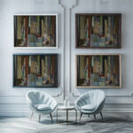 Bayou Ann Cushing framed posters mockup