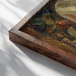 Bazar im Orient 1910 Eugen von Kahler close up dark wood mockup