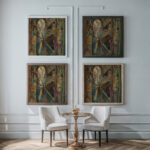 Bazar im Orient 1910 Eugen von Kahler framed posters mockup