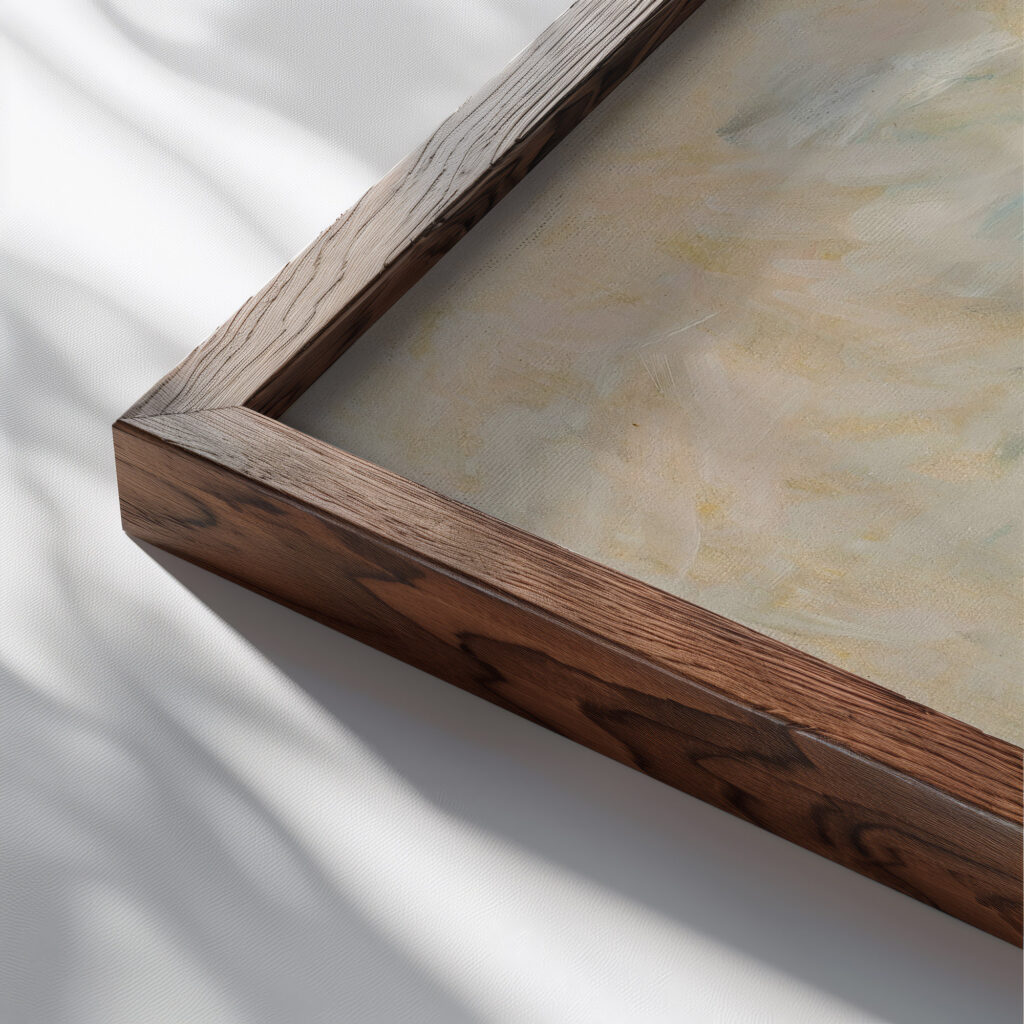 Beach 1927 Tadeusz Makowski close up dark wood mockup