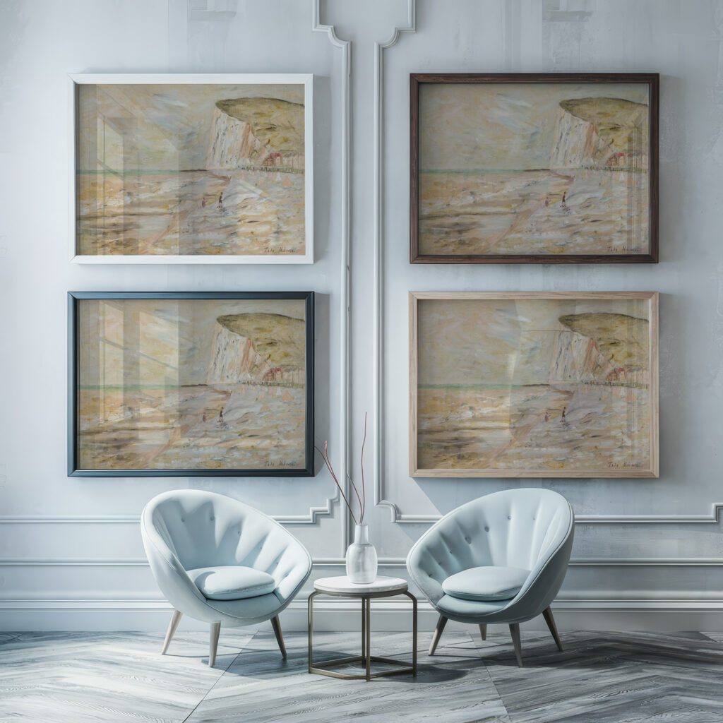 Beach 1927 Tadeusz Makowski framed posters mockup