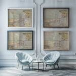 Beach 1927 Tadeusz Makowski framed posters mockup