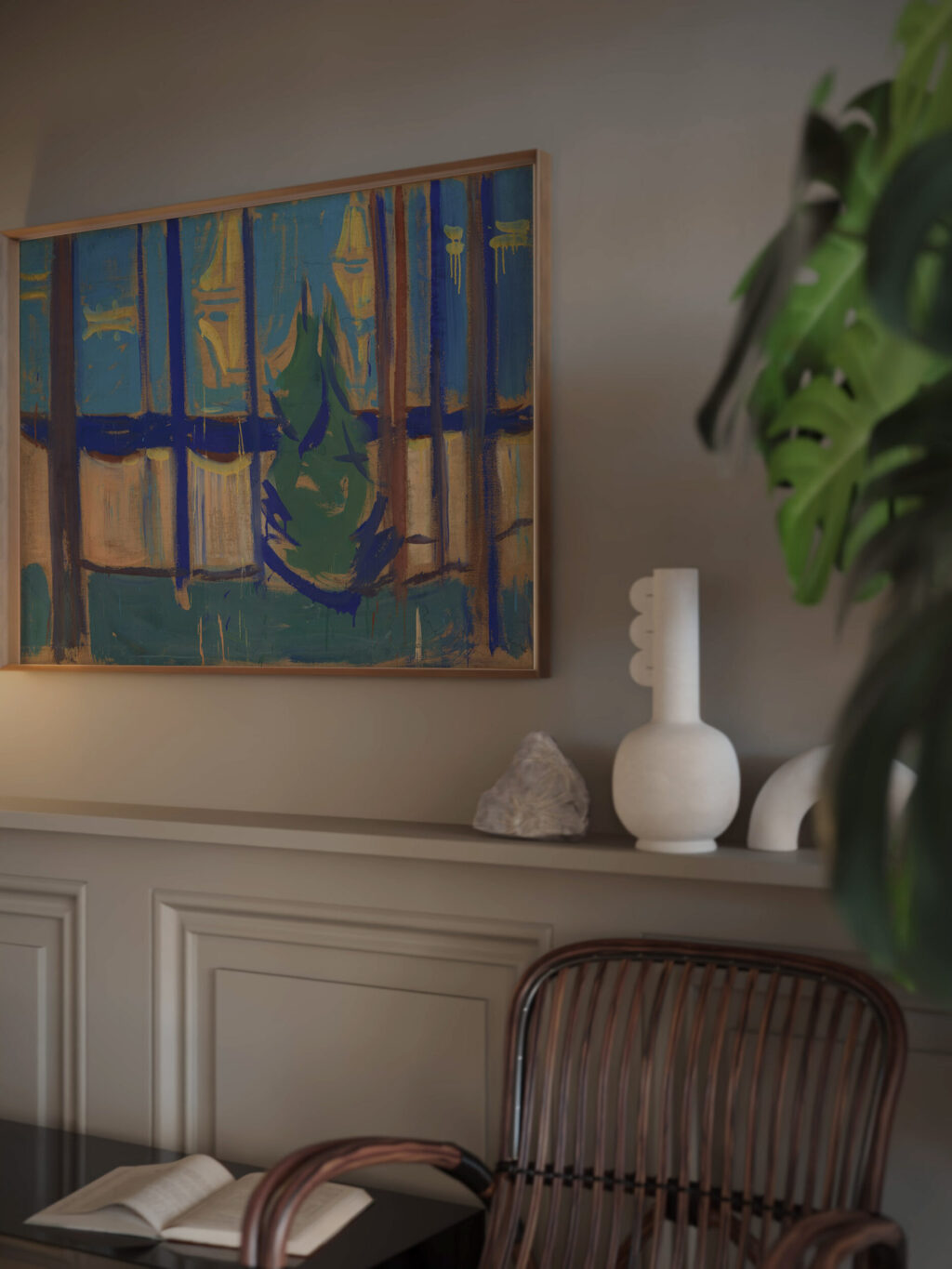 Beach Landscape with Trees and Boats 1905–06 Edvard Munch video mockup