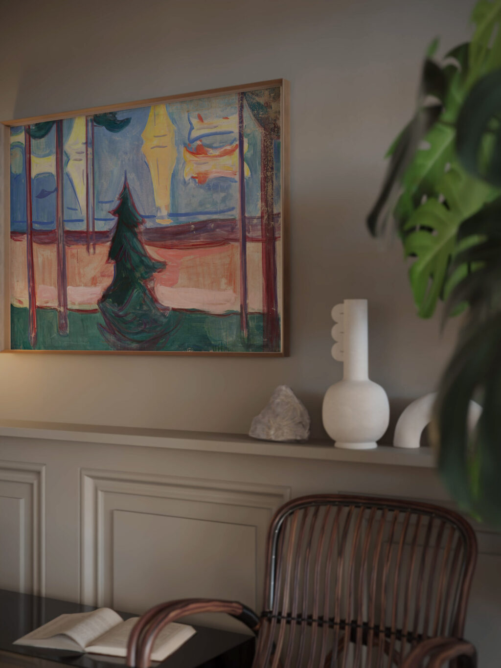 Beach Landscape with Trees and Boats 1905–1906 Edvard Munch video mockup