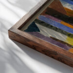 Before the Town 1915 Paul Klee close up dark wood mockup