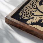 Begrussung Greeting August Macke close up dark wood mockup