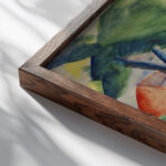 Begrussung Thunersee 1913 August Macke close up dark wood mockup