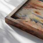 Beim Schlachten 1926 Paul Kleinschmidt close up dark wood mockup