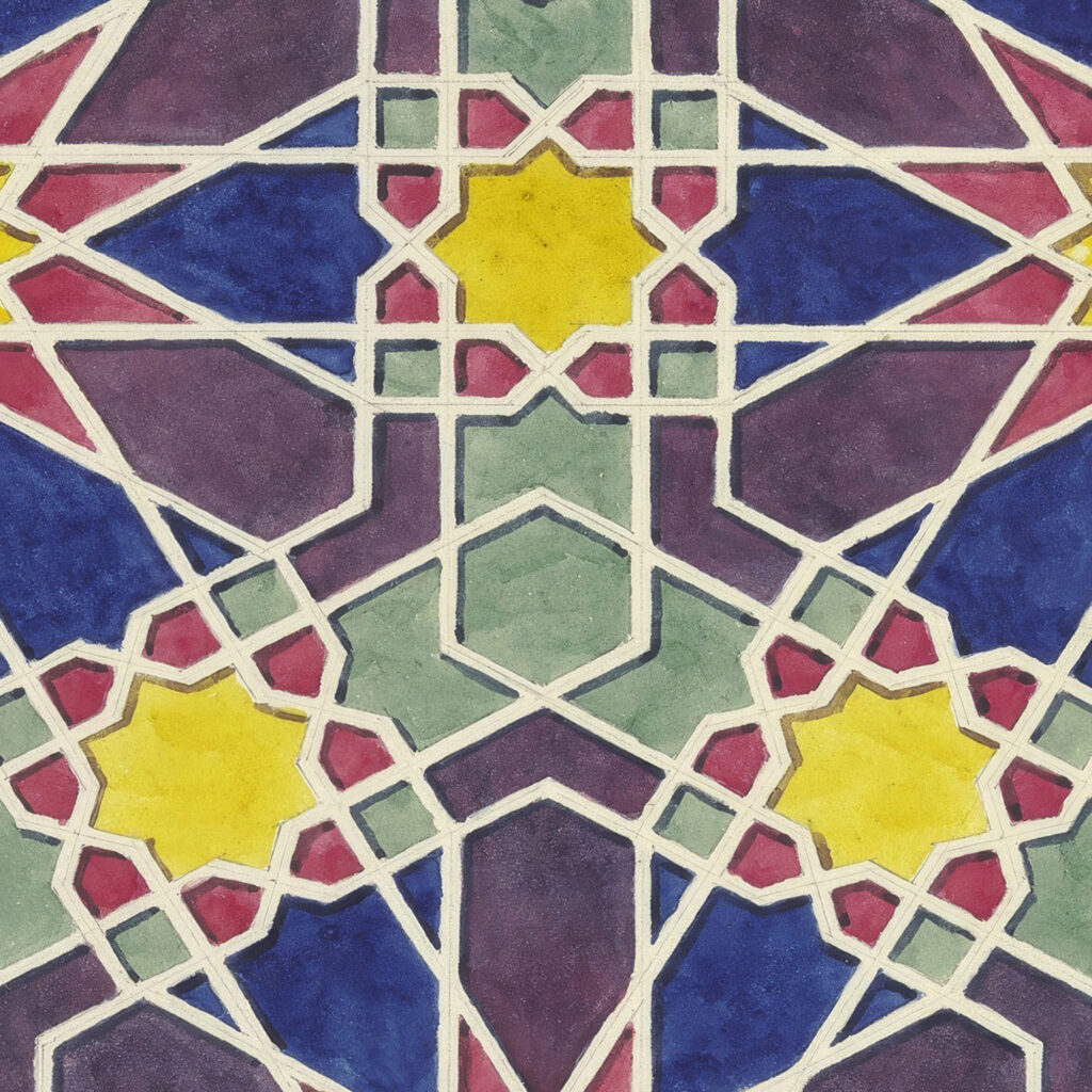 Bemalte Holzvertafelung aus einer Moschee in Kairo 1829 – 1830 Friedrich Maximilian Hessemer 8 mockup