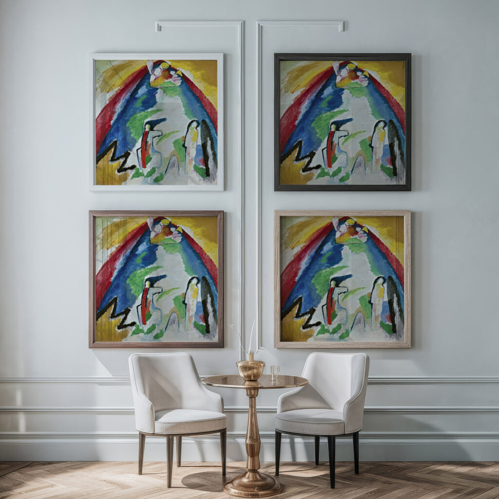 Berg 1909 Wassily Kandinsky framed posters mockup