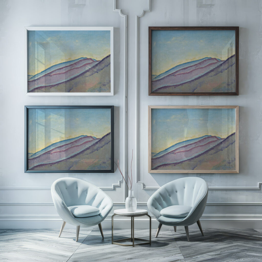 Berghange 1913 Koloman Moser framed posters mockup