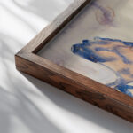 Berglandschaft 1916 August Babberger close up dark wood mockup