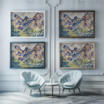 Berglandschaft 1916 August Babberger framed posters mockup