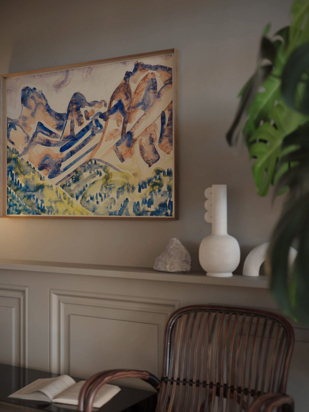 Berglandschaft 1916 August Babberger video mockup