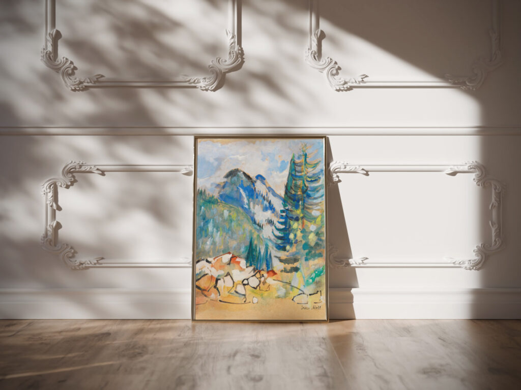 Berglandschaft I 1920 Oskar Moll video mockup