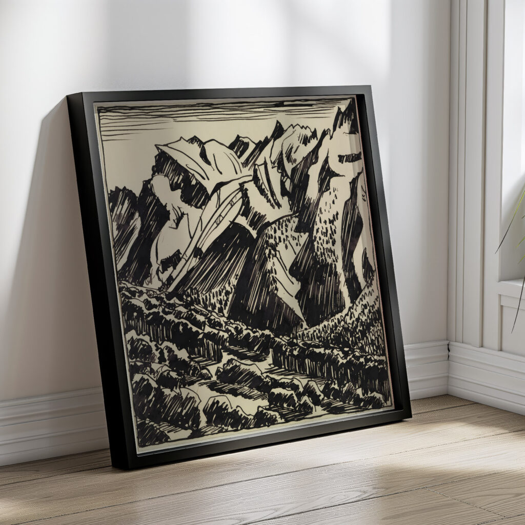 Berglandschaft im Bergell August Babberger 4 mockup