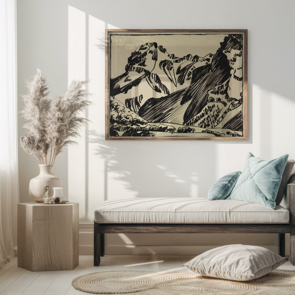 Berglandschaft im Bergell. August Babberger 5 mockup