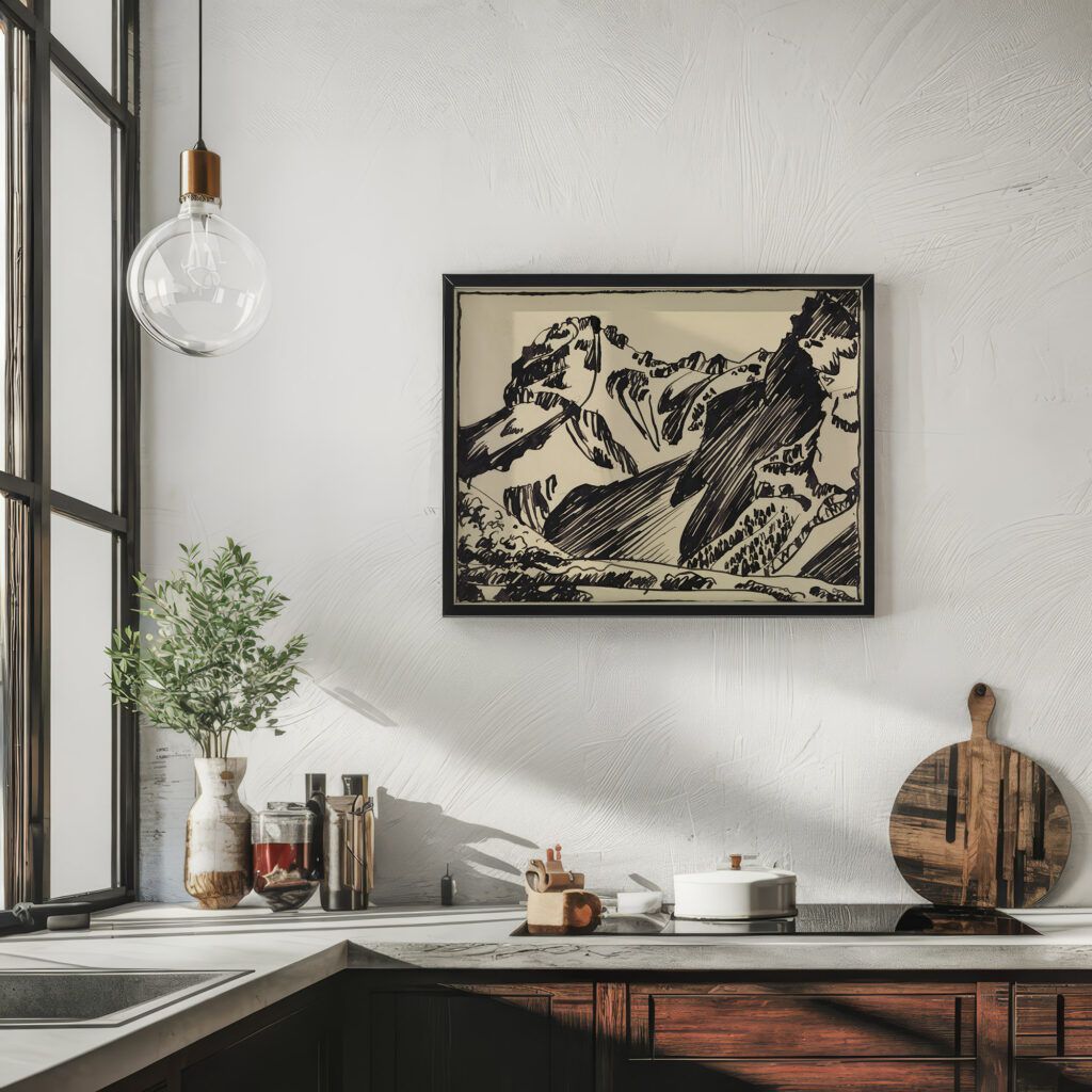 Berglandschaft im Bergell. August Babberger 6 mockup