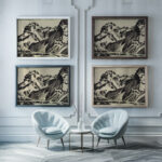 Berglandschaft im Bergell. August Babberger framed posters mockup