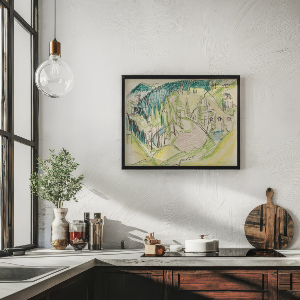 Berglandschaft mit Tannen 1919 Ernst Ludwig Kirchner 6 mockup