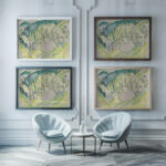 Berglandschaft mit Tannen 1919 Ernst Ludwig Kirchner framed posters mockup