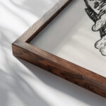 Berglandschap 1891 Leo Gestel close up dark wood mockup