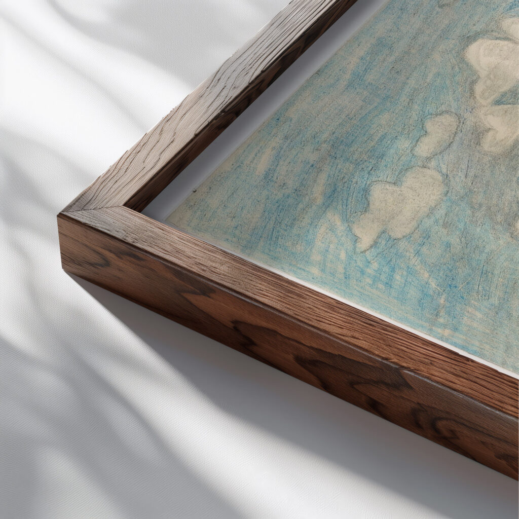 Berglandschap 1936 Reijer Stolk close up dark wood mockup